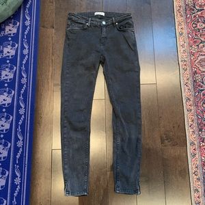 Zara | washed black skinny jeans